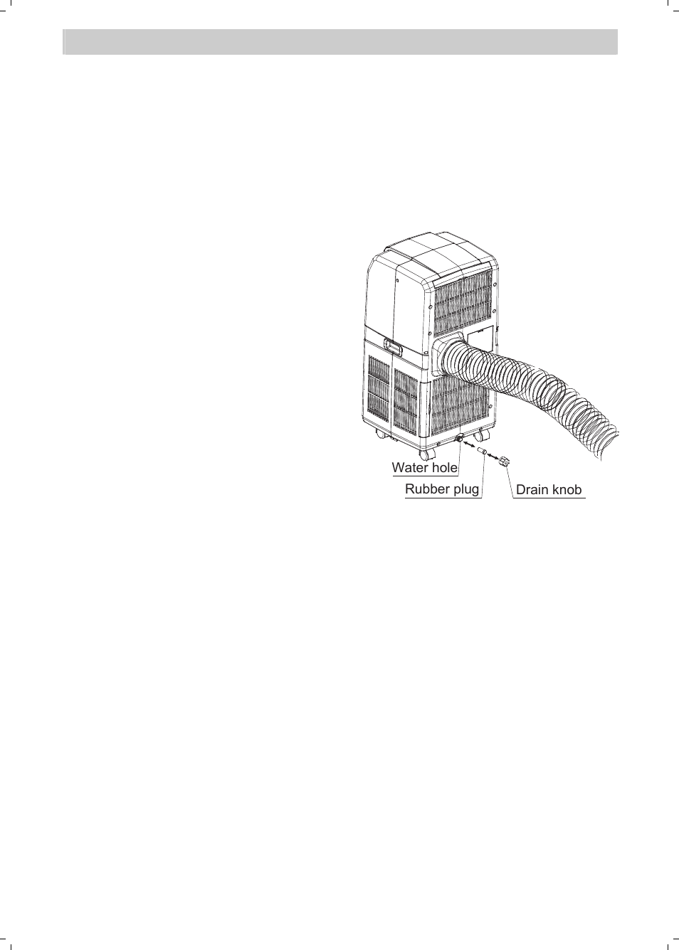 Draining the unit | NewAir PORTABLE AIR CONDITIONER AC 12000E User Manual | Page 10 / 16