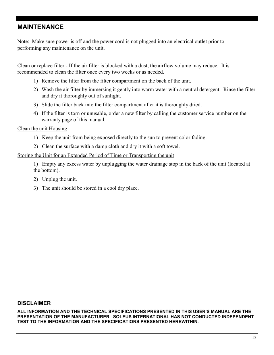 NewAir LX-100 User Manual | Page 13 / 14