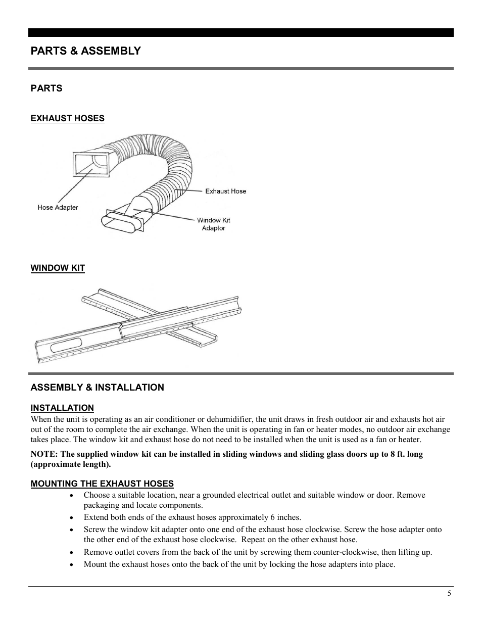 Parts & assembly | NewAir LX-100 User Manual | Page 5 / 14