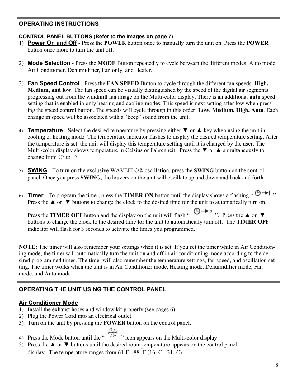 NewAir LX-100 User Manual | Page 8 / 14