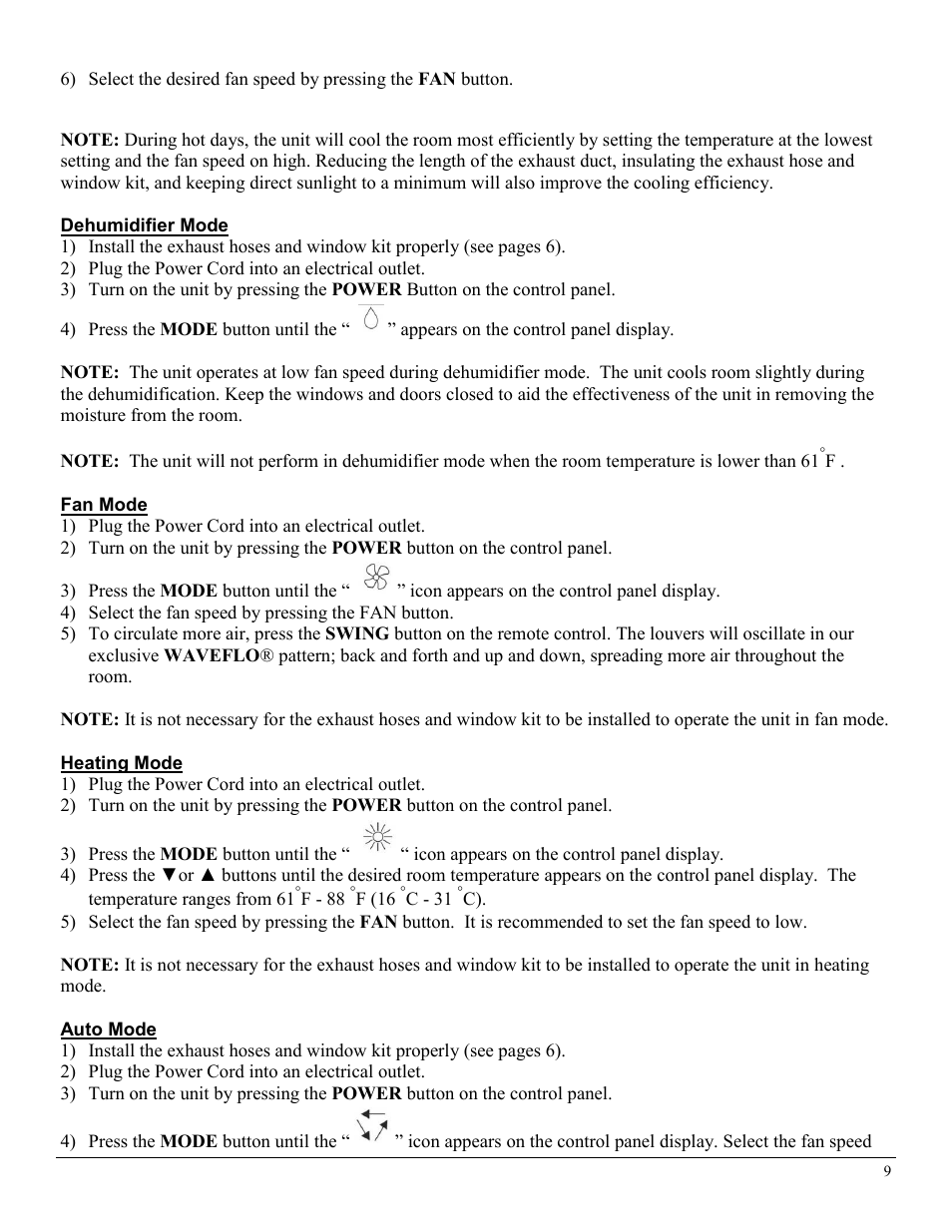 NewAir LX-100 User Manual | Page 9 / 14