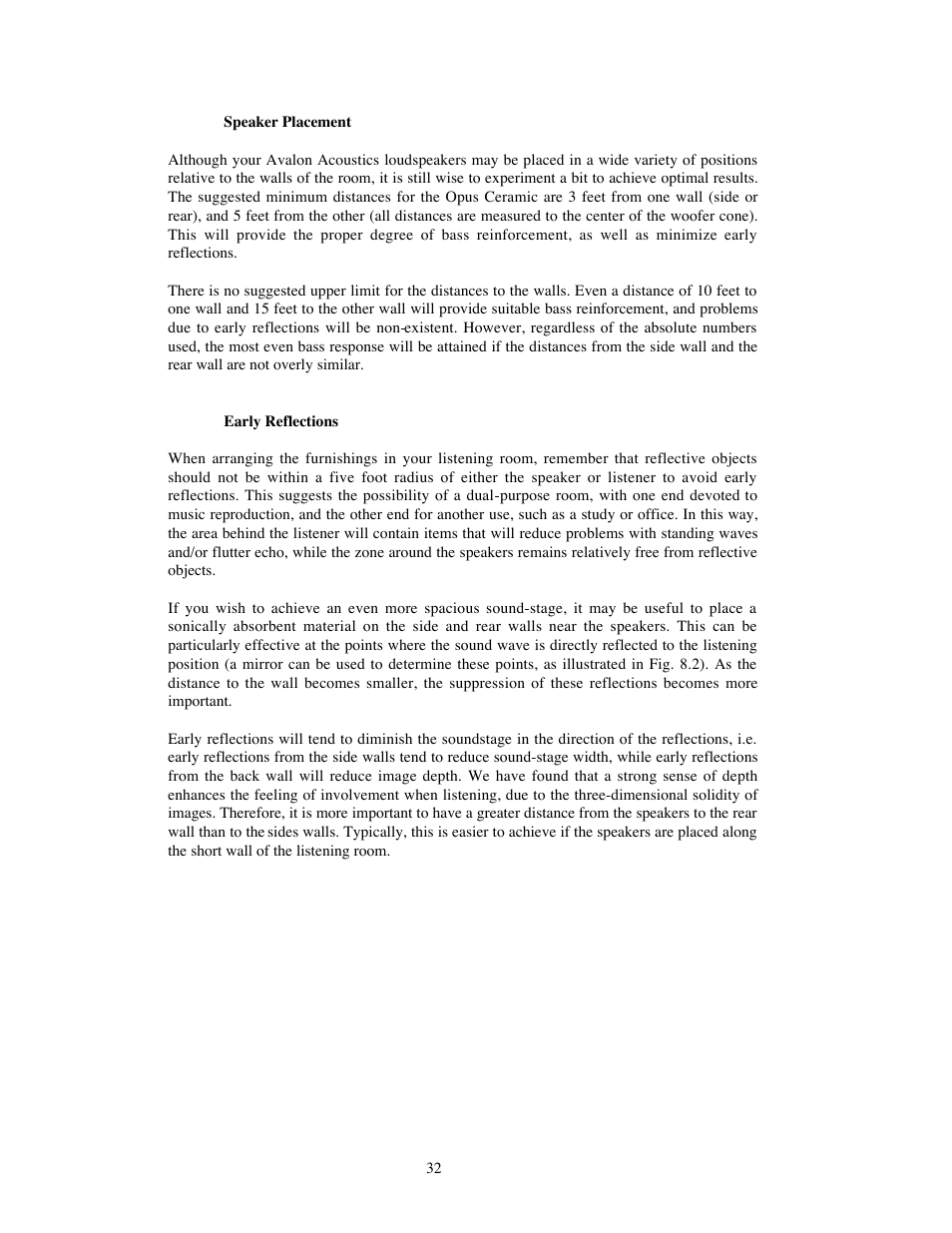 Avalon Acoustics OPUS Ceramique Loudspeaker User Manual | Page 32 / 45