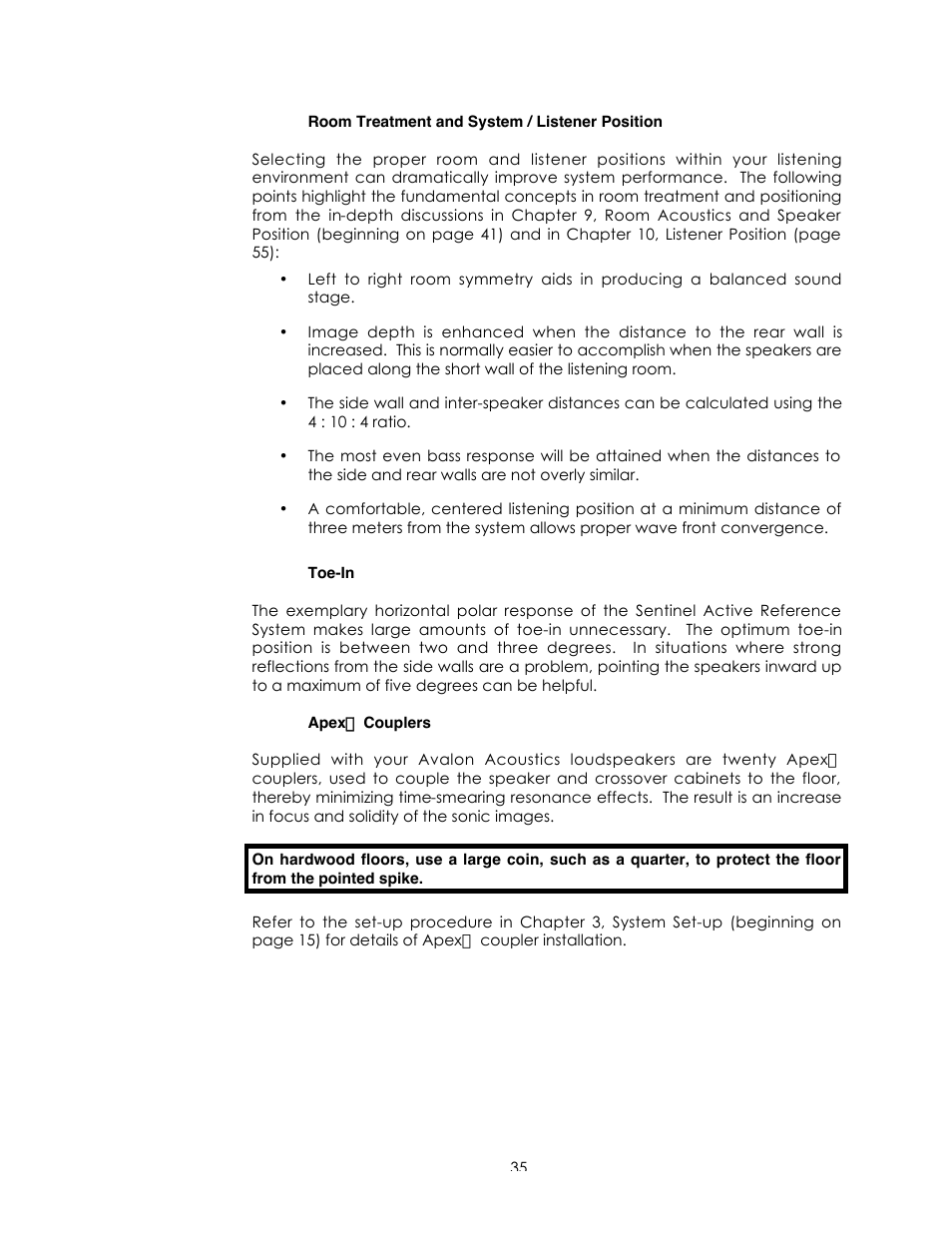 Avalon Acoustics Sentinel User Manual | Page 35 / 67