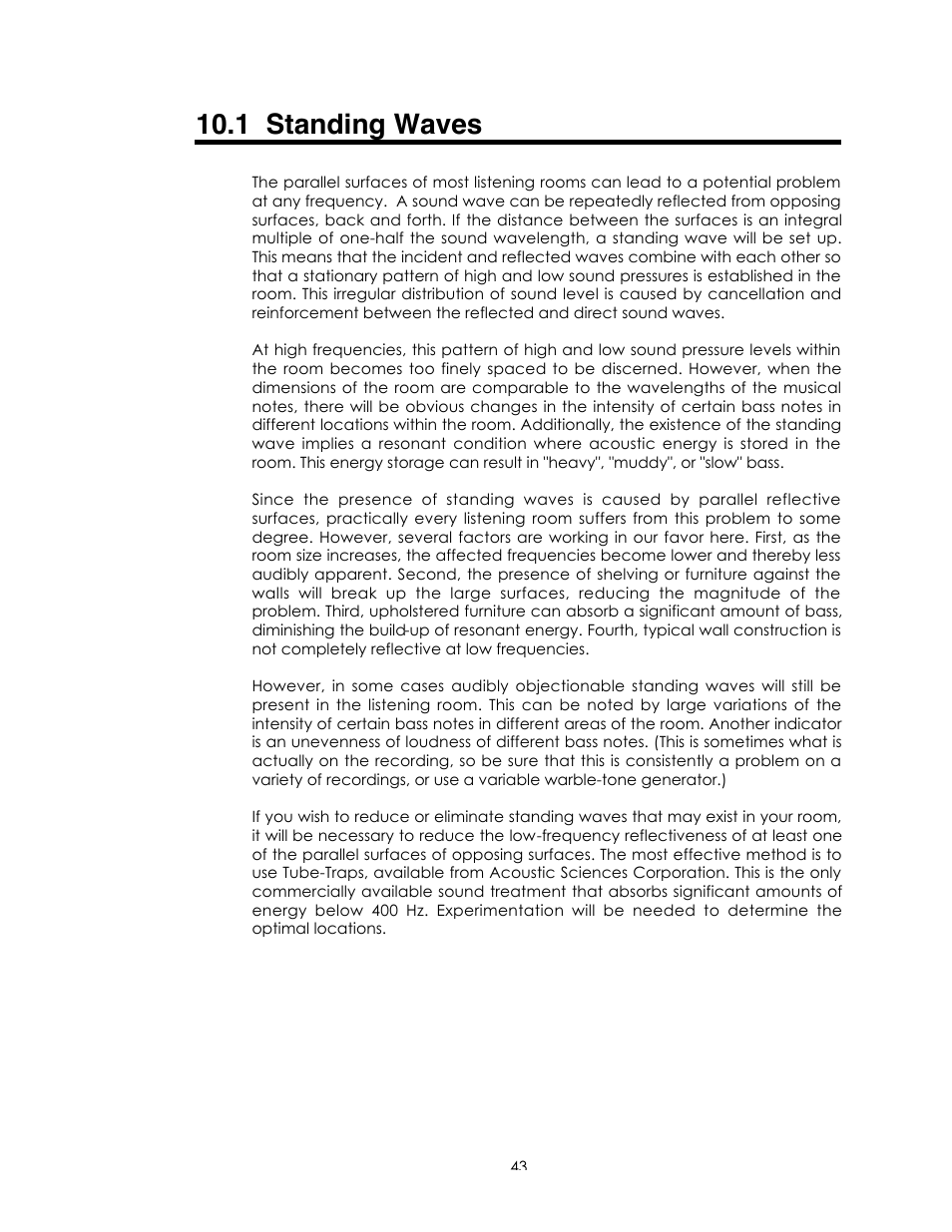 1 standing waves | Avalon Acoustics Sentinel User Manual | Page 43 / 67
