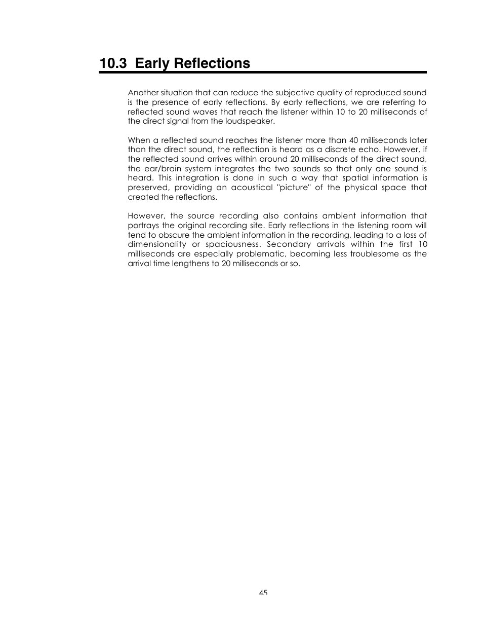 3 early reflections | Avalon Acoustics Sentinel User Manual | Page 45 / 67