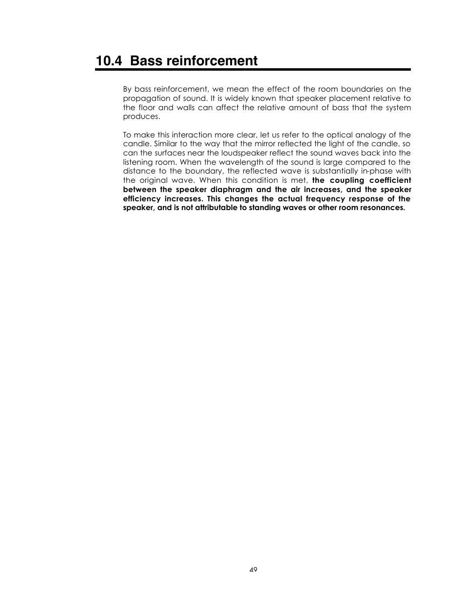 4 bass reinforcement | Avalon Acoustics Sentinel User Manual | Page 49 / 67
