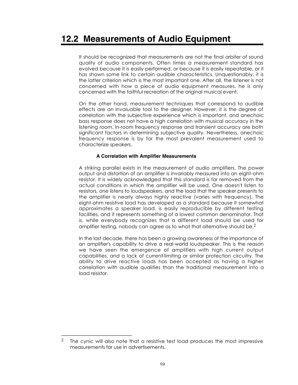 2 measurements of audio equipment | Avalon Acoustics Sentinel User Manual | Page 59 / 67