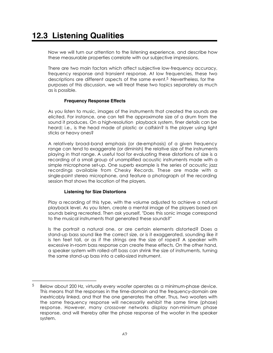 3 listening qualities | Avalon Acoustics Sentinel User Manual | Page 62 / 67