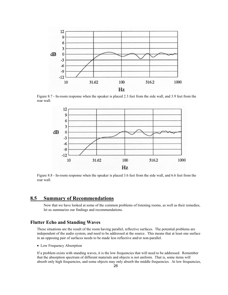 5 summary of recommendations, Flutter echo and standing waves | Avalon Acoustics AVALON ASCENDANT User Manual | Page 26 / 37
