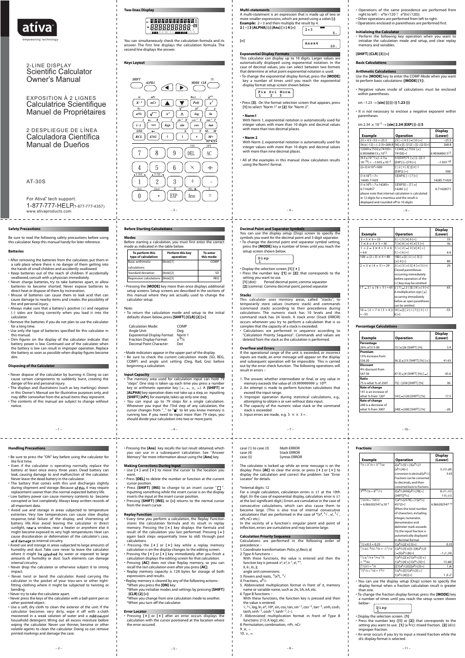 Ativa AT-30S User Manual | 2 pages