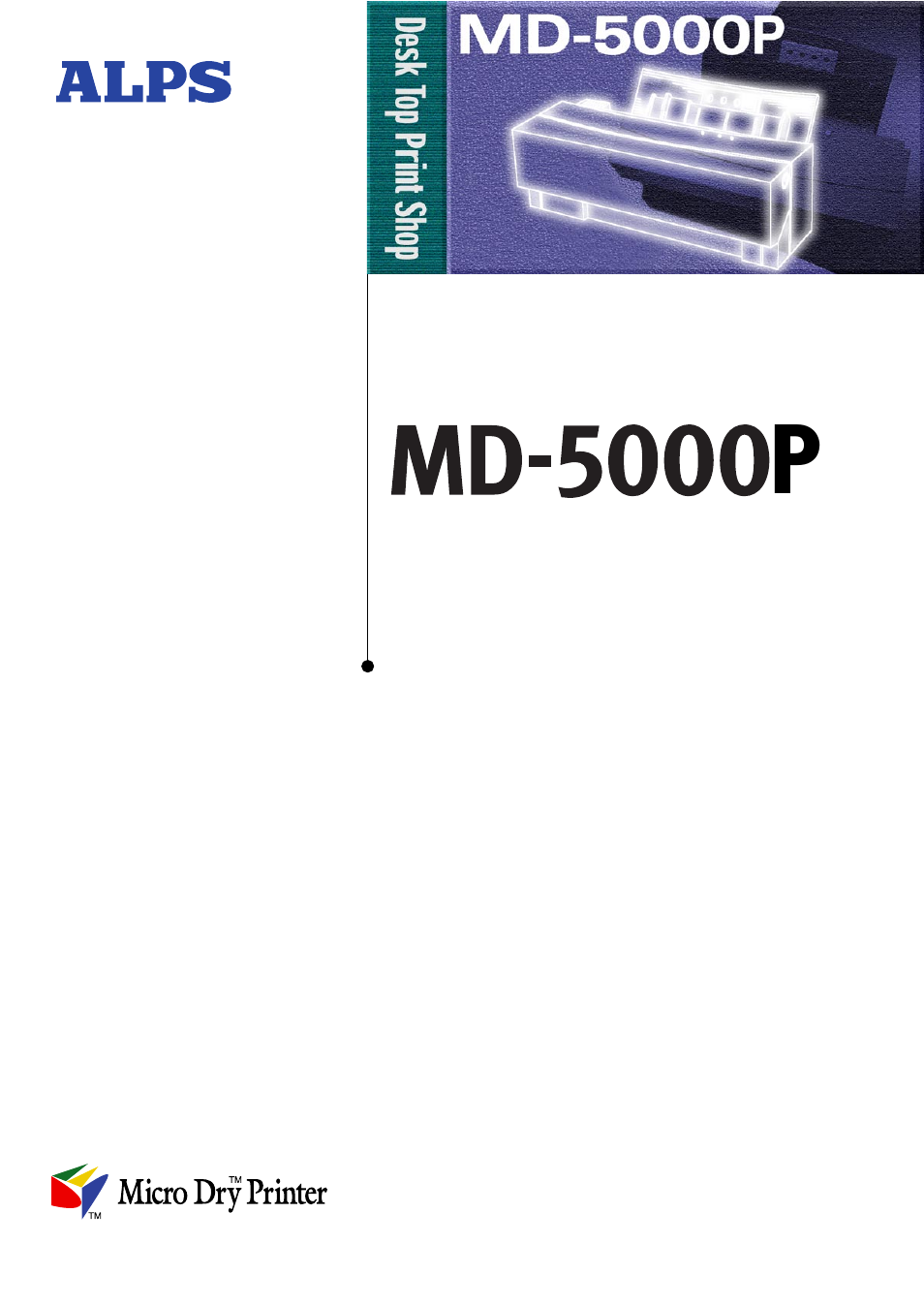 Alps Electric MD-5000P User Manual | 106 pages