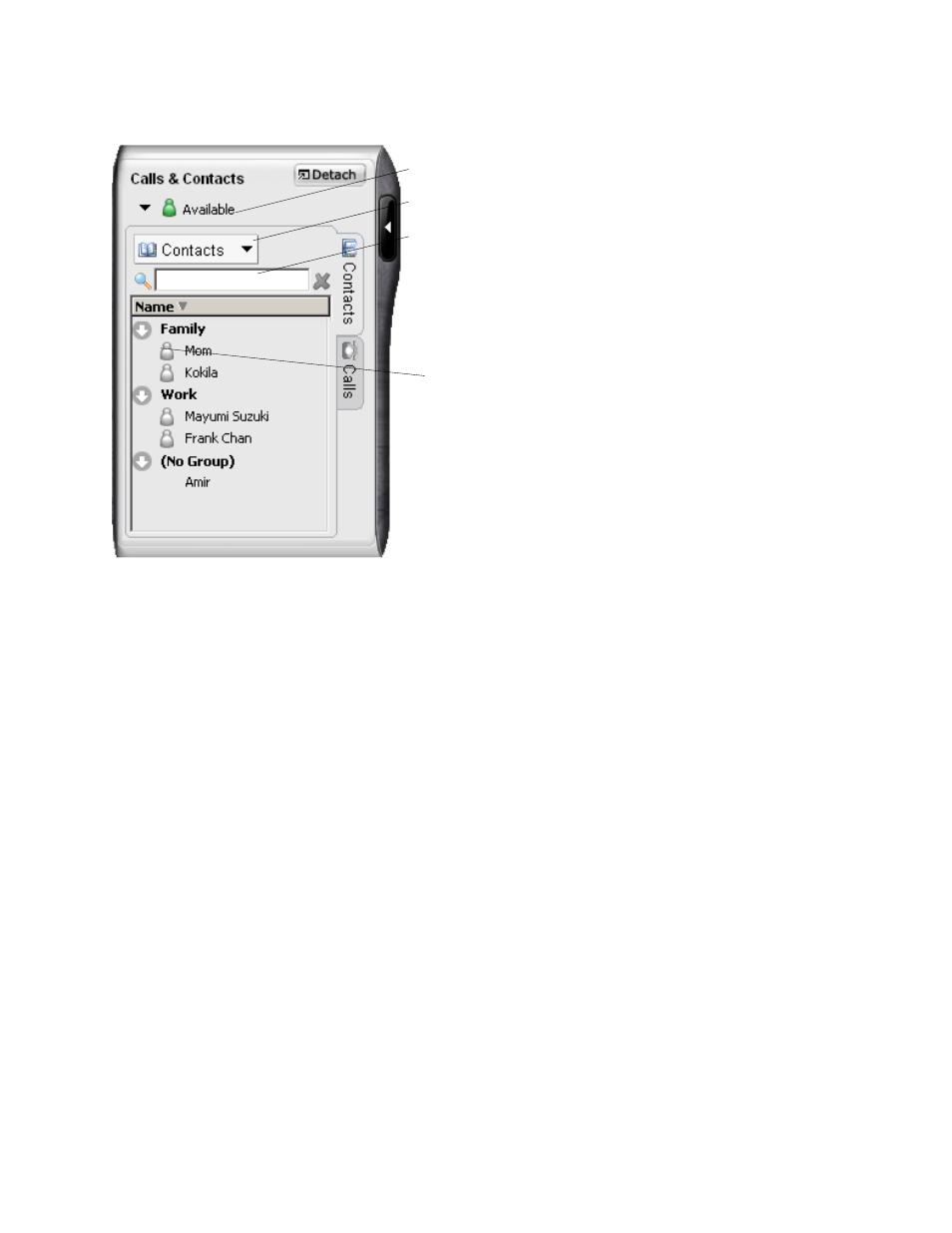 2 contacts tab, Contacts tab | Actiontec electronic 1.5 Telephone User Manual | Page 20 / 70