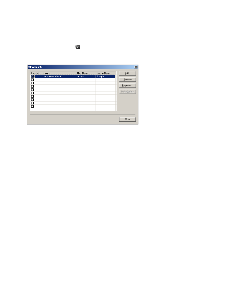 2 sip account settings, Sip account settings | Actiontec electronic 1.5 Telephone User Manual | Page 46 / 70