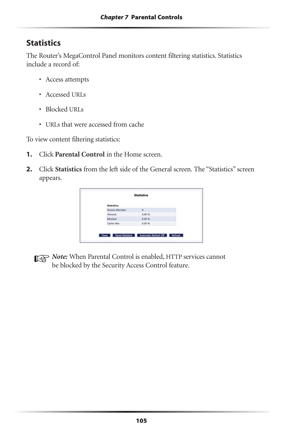 Statistics | Actiontec MI424WR (GigE) User Manual | Page 108 / 171