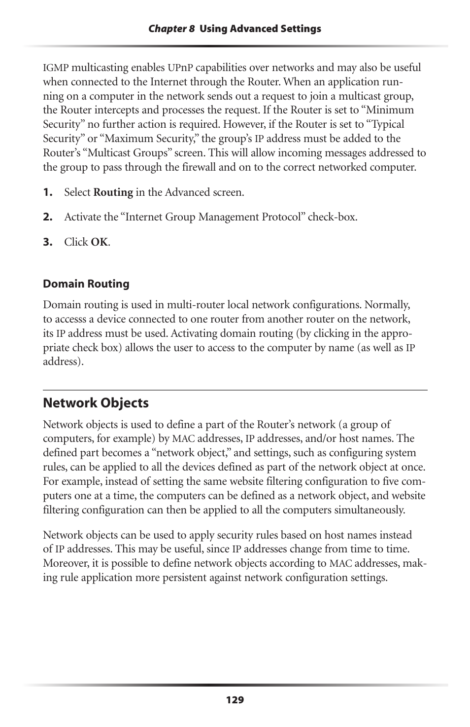 Network objects | Actiontec MI424WR (GigE) User Manual | Page 132 / 171