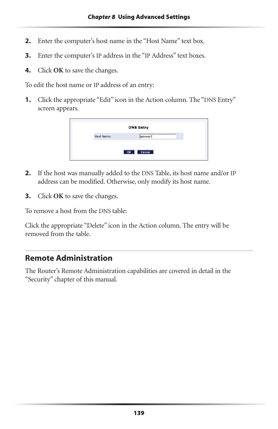 Remote administration | Actiontec MI424WR (GigE) User Manual | Page 142 / 171
