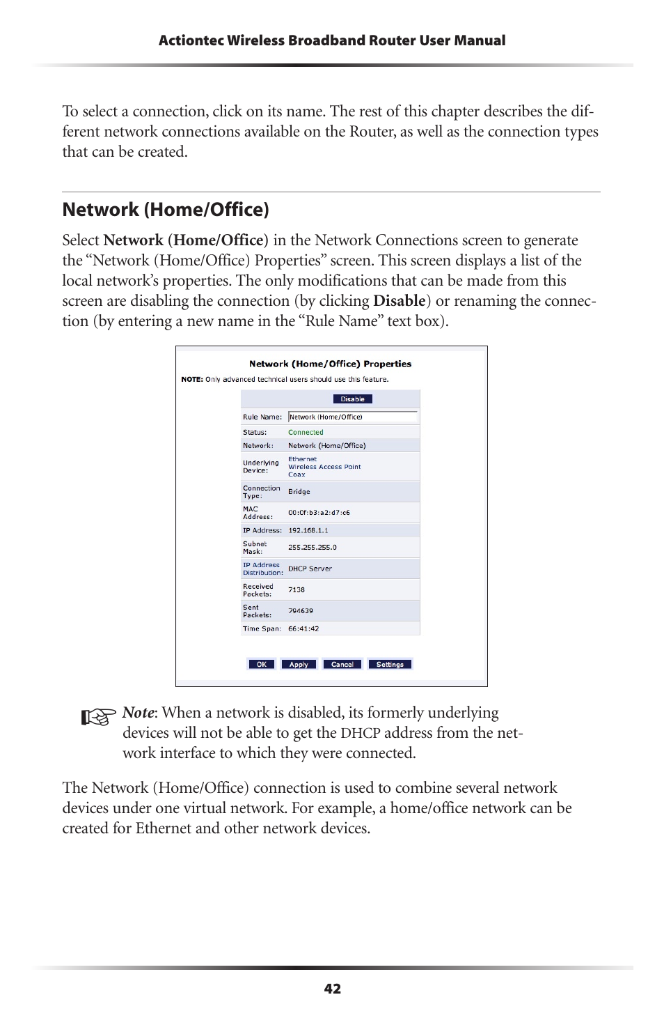 Network (home/office) | Actiontec MI424WR (GigE) User Manual | Page 45 / 171