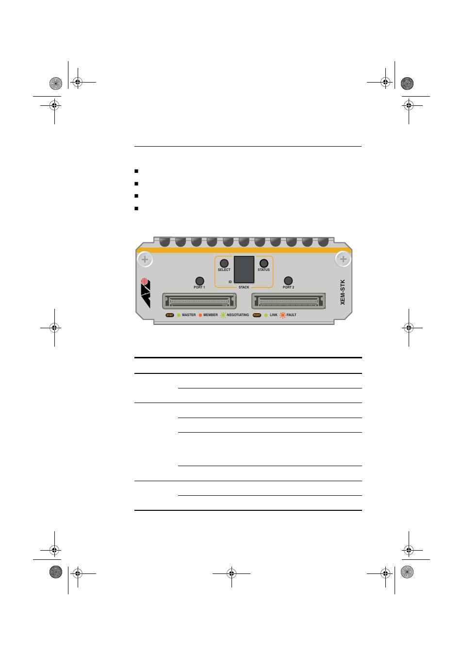 Xemstk stacking ports, Xem-stk stacking ports | Allied Telesis SWITCH AND SWITCHBLADE XEM-2XP User Manual | Page 16 / 23