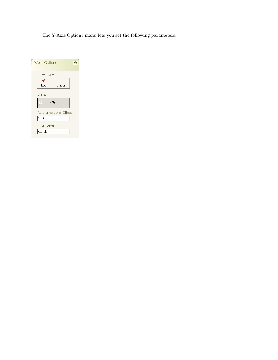 Y-axis options menu -9, Y-axis options menu | Anritsu Series MS278XB User Manual | Page 107 / 276