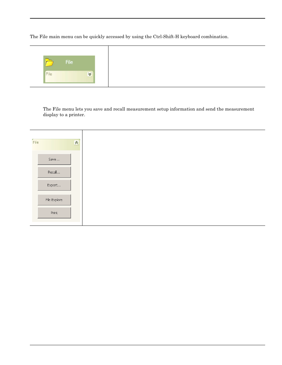 File main menu, File main menu -35, File menu -35 | File menu | Anritsu Series MS278XB User Manual | Page 133 / 276