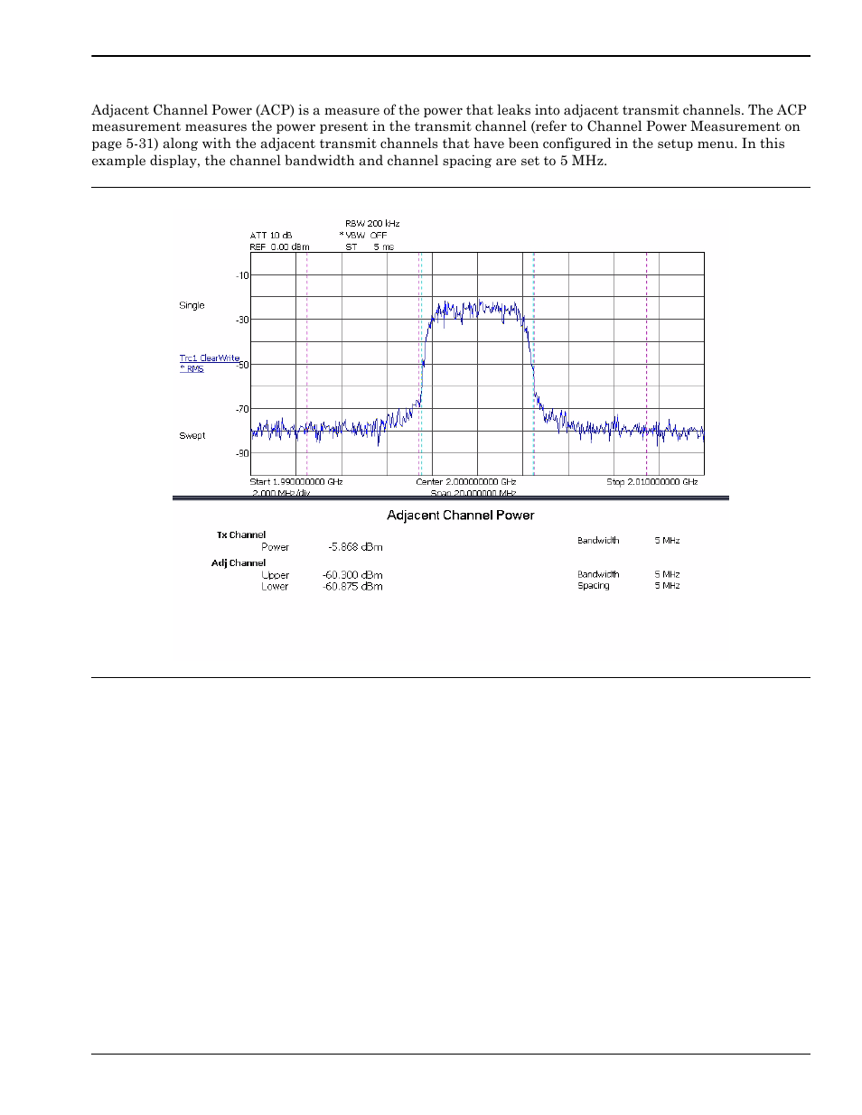 Adjacent channel power measurement, Adjacent channel power measurement -33 | Anritsu Series MS278XB User Manual | Page 189 / 276