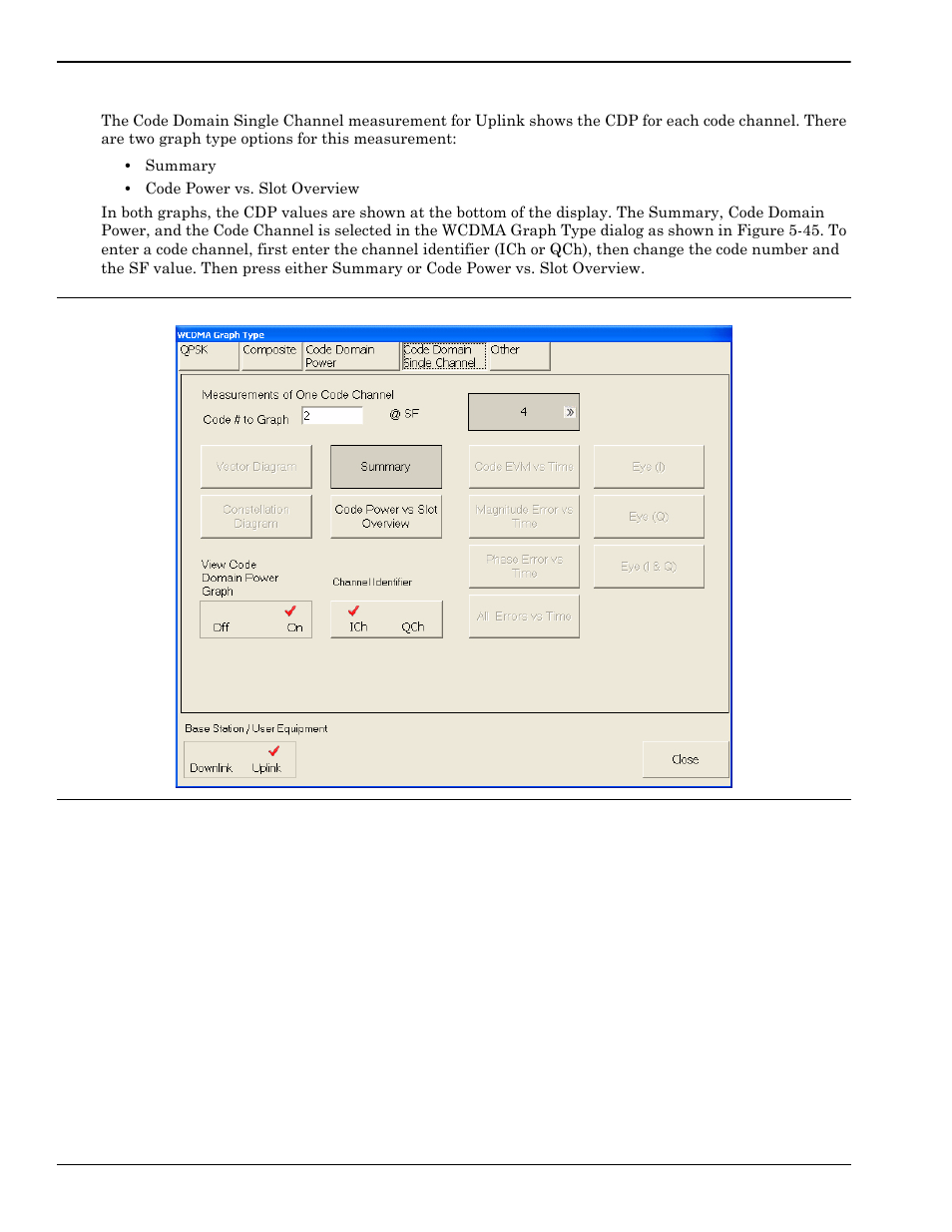 Wcdma uplink code domain single channel -68, Wcdma uplink code domain single channel | Anritsu Series MS278XB User Manual | Page 224 / 276