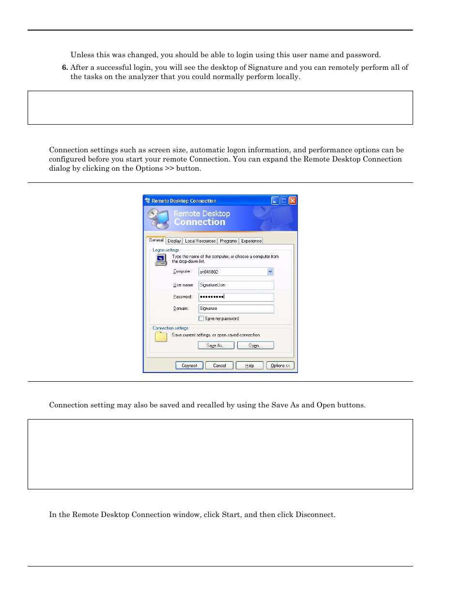 Advanced connection options -4, Logging off and ending a remote desktop session -4 | Anritsu Series MS278XB User Manual | Page 266 / 276