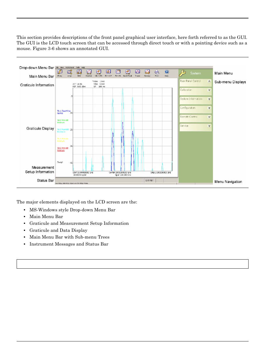 3 graphical user interface overview, Graphical user interface overview -12 | Anritsu Series MS278XB User Manual | Page 64 / 276