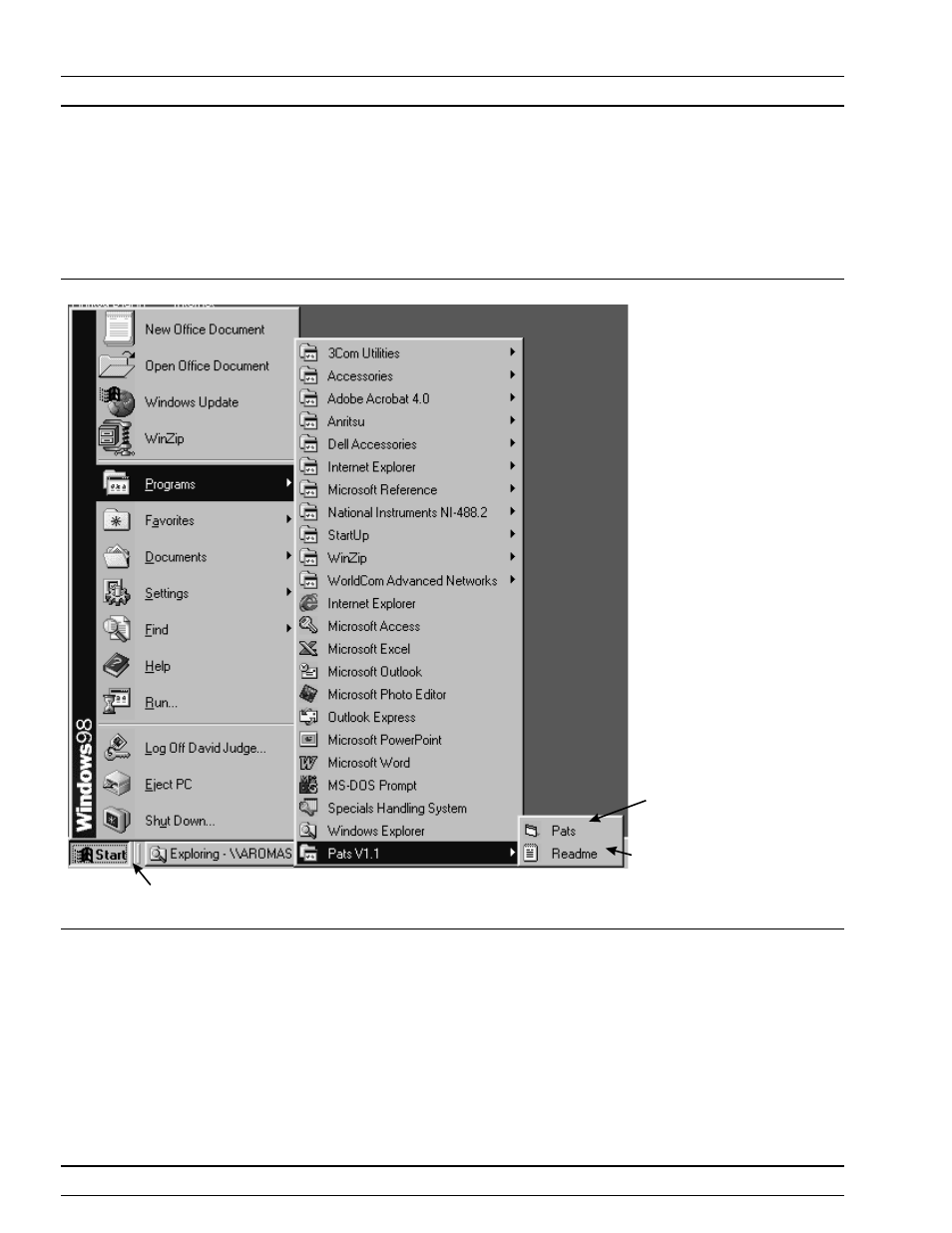 Using pats software 3-4, Software organization 3-4, Using pats software operations, general | Anritsu ME7840A User Manual | Page 38 / 126