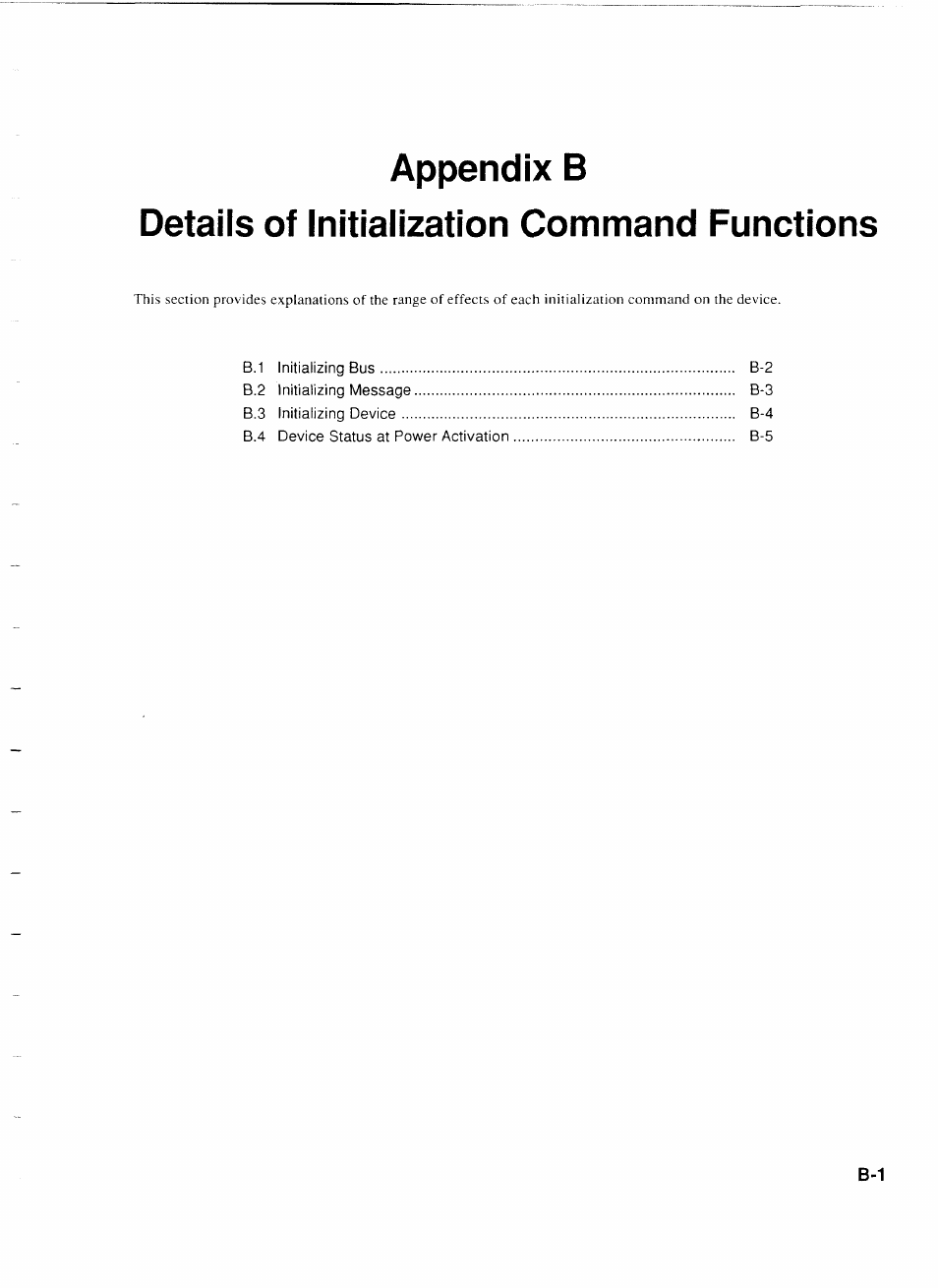 Appendix b, Details of initialization command functions | Anritsu MP1777A User Manual | Page 118 / 132