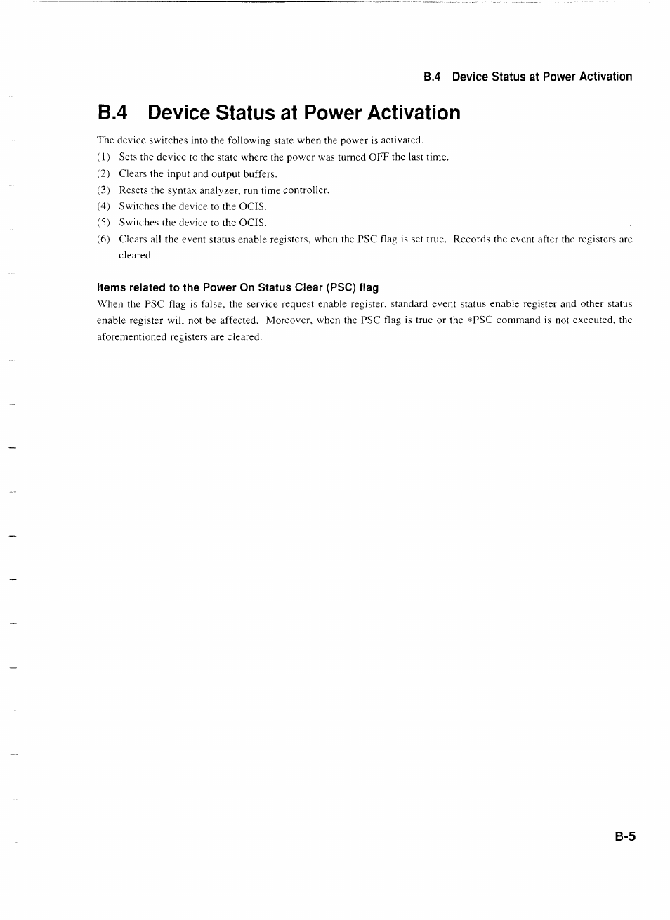 B.4 device status at power activation | Anritsu MP1777A User Manual | Page 122 / 132