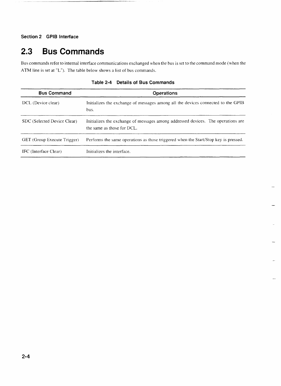 3 bus commands, 3 bus commands -4 | Anritsu MP1777A User Manual | Page 21 / 132