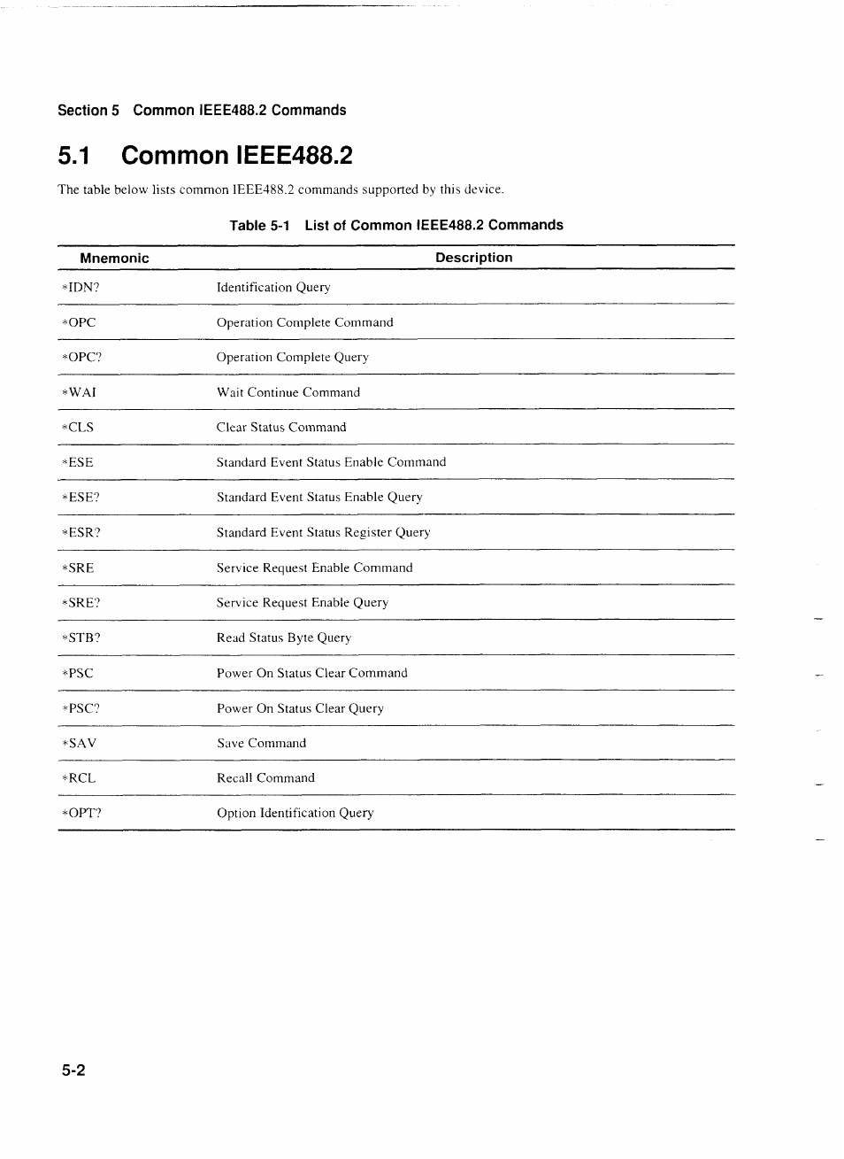 1 common ieee488.2, Common ieee488.2 -2 | Anritsu MP1777A User Manual | Page 53 / 132