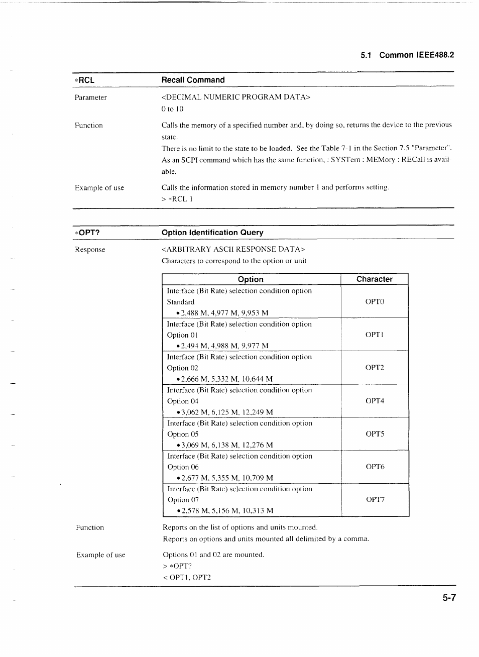 Option identification quet7 | Anritsu MP1777A User Manual | Page 58 / 132