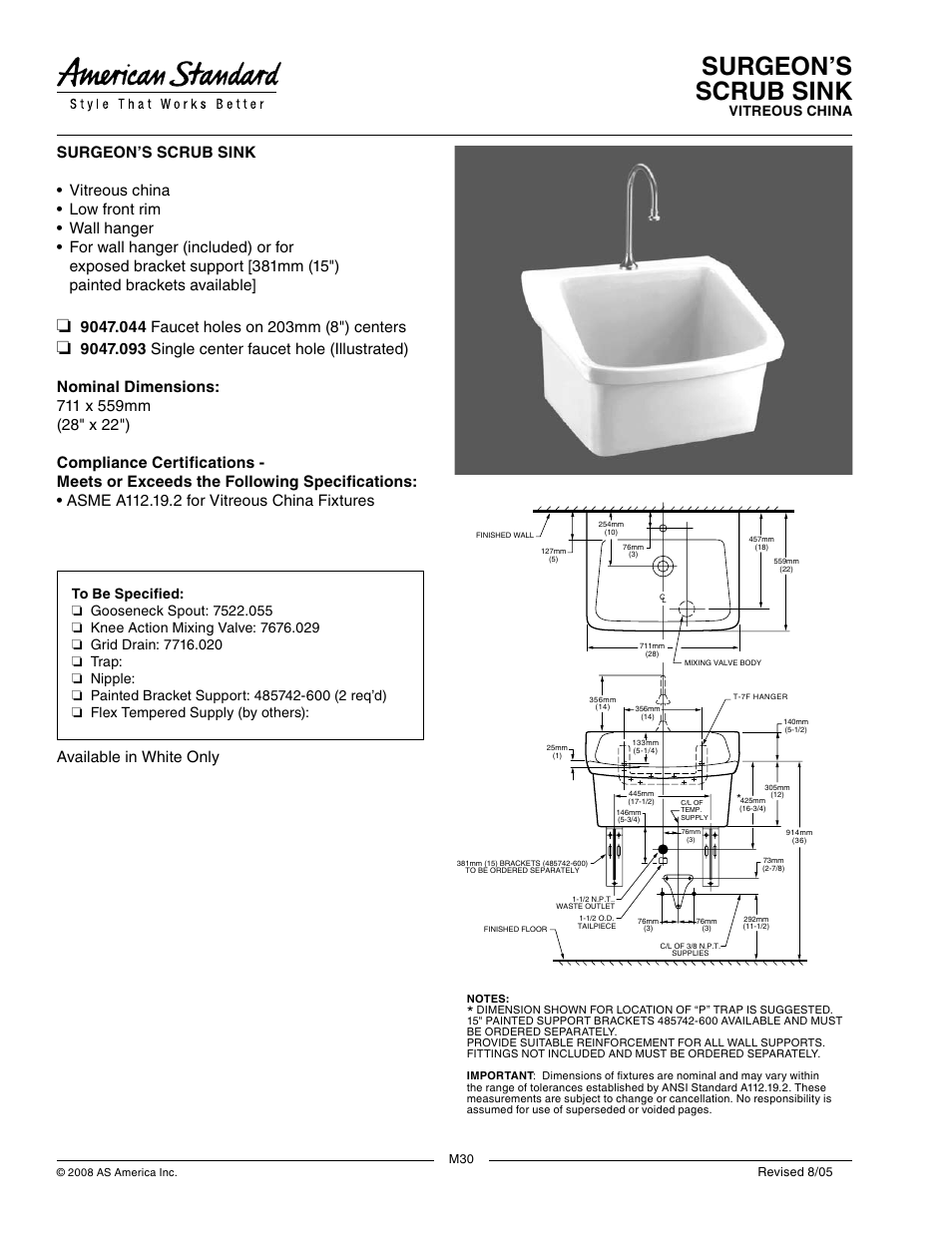 American Standard 9047.093 User Manual | 1 page