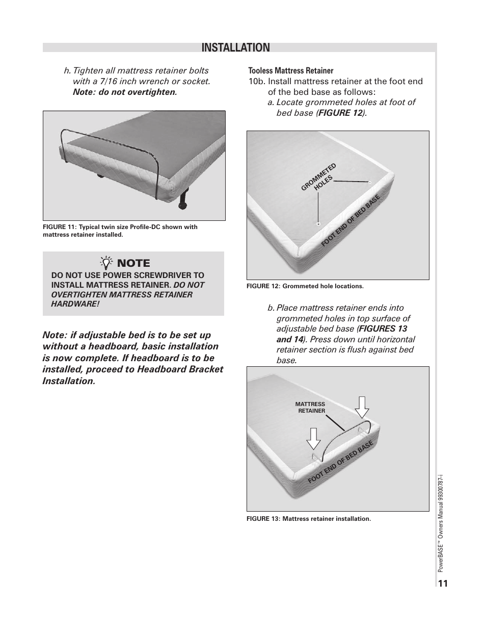 Installation | InnoMax Adjustable Bed Base User Manual | Page 11 / 18