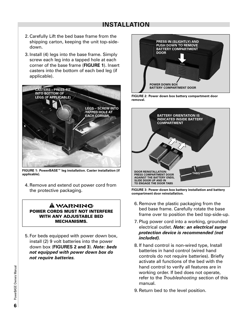 Installation | InnoMax Scape Adjustable Power Base User Manual | Page 8 / 12