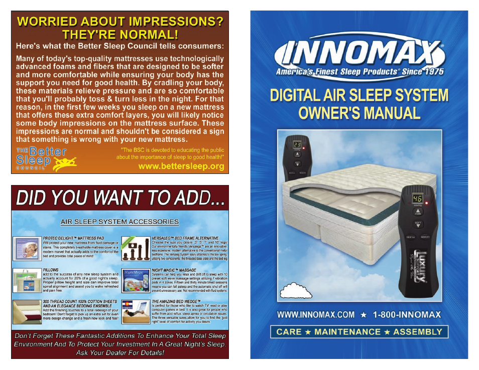 InnoMax Softside Air User Manual | 4 pages