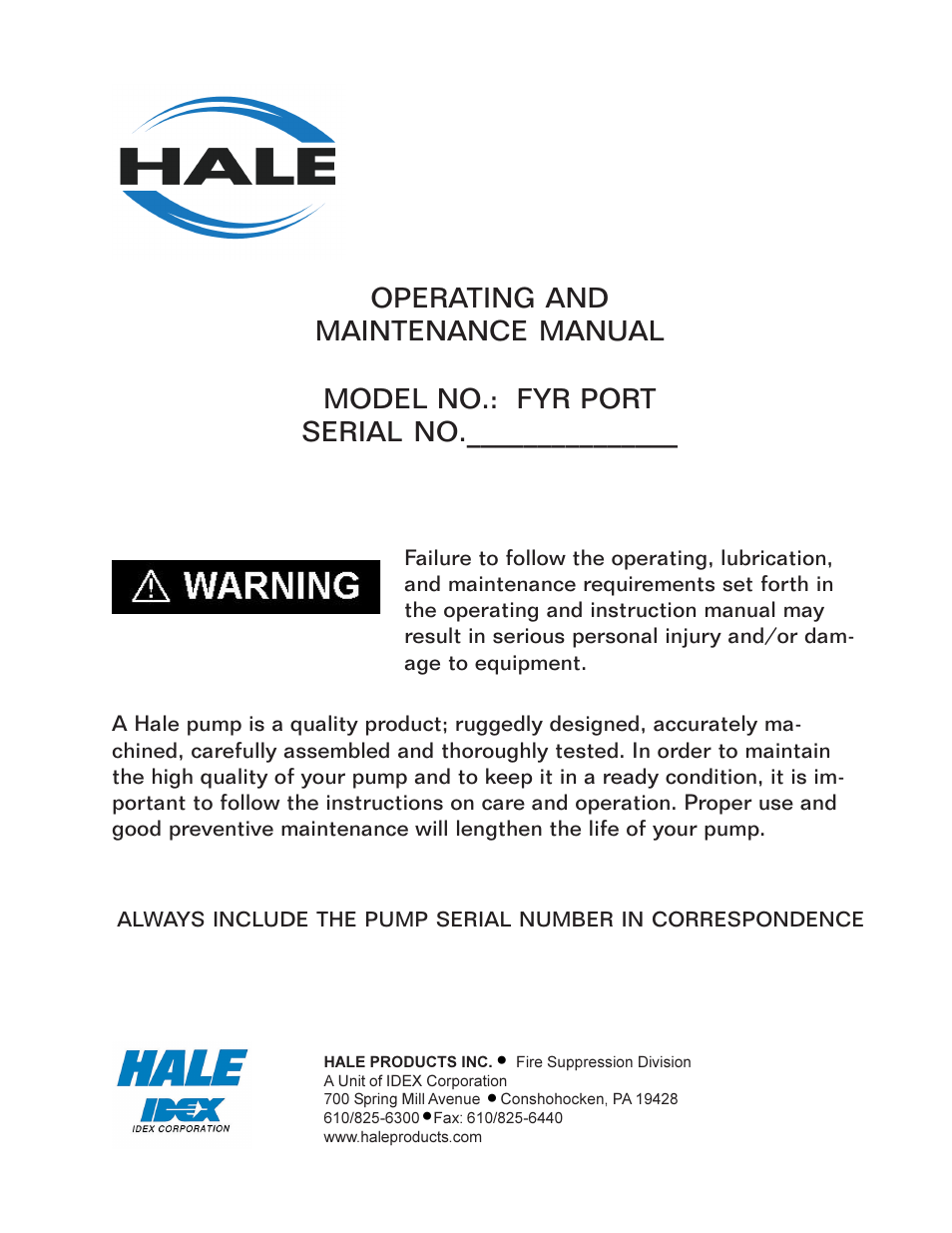 Hale Fyr Port User Manual | 37 pages