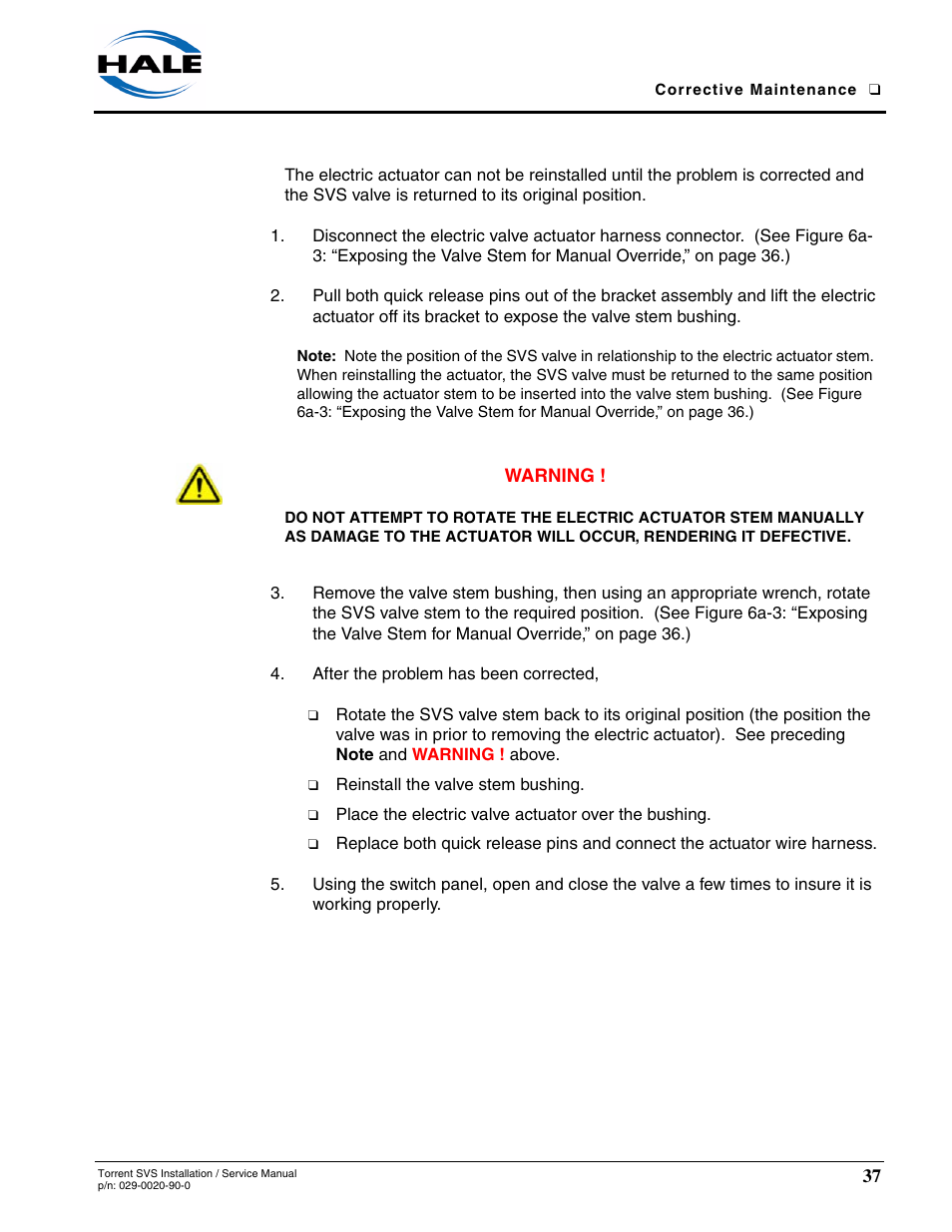 Hale Torrent SVS Stainless Steel Valves User Manual | Page 37 / 100