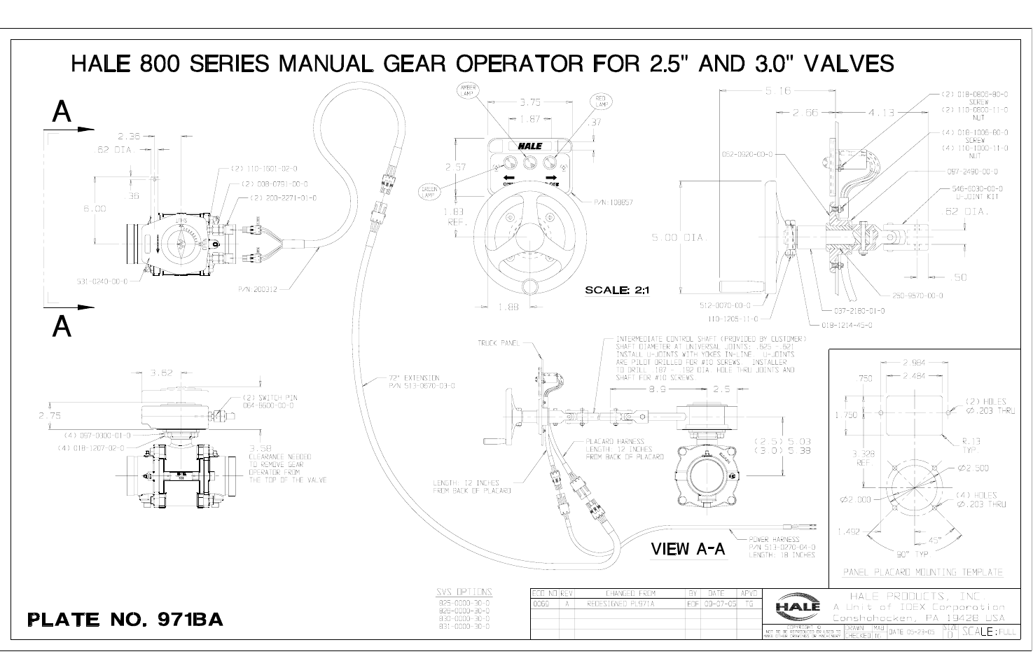 Manual gear operator for 2-1/2” and 3” valves b | Hale Torrent SVS Stainless Steel Valves User Manual | Page 75 / 100