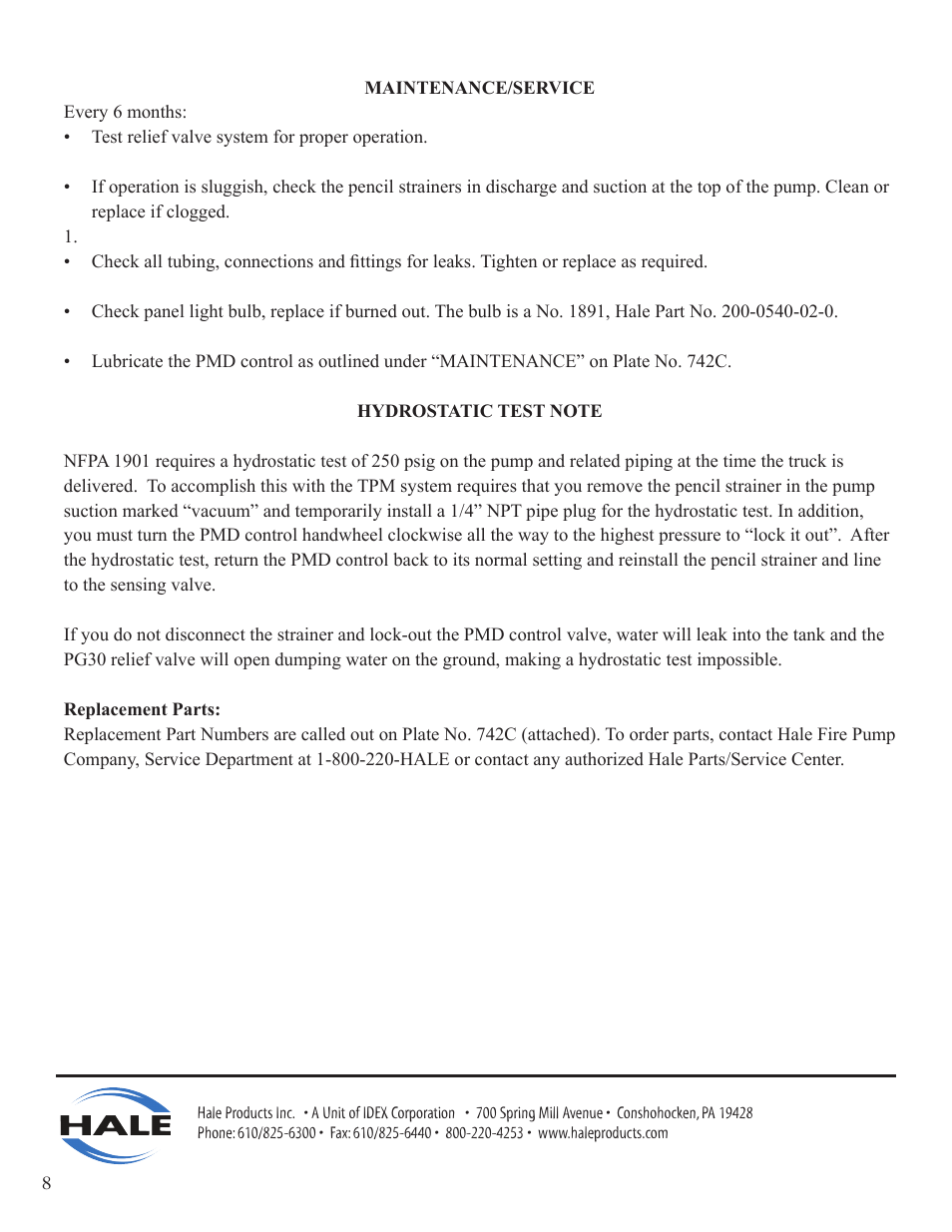 Hale TPM Sistem User Manual | Page 8 / 8