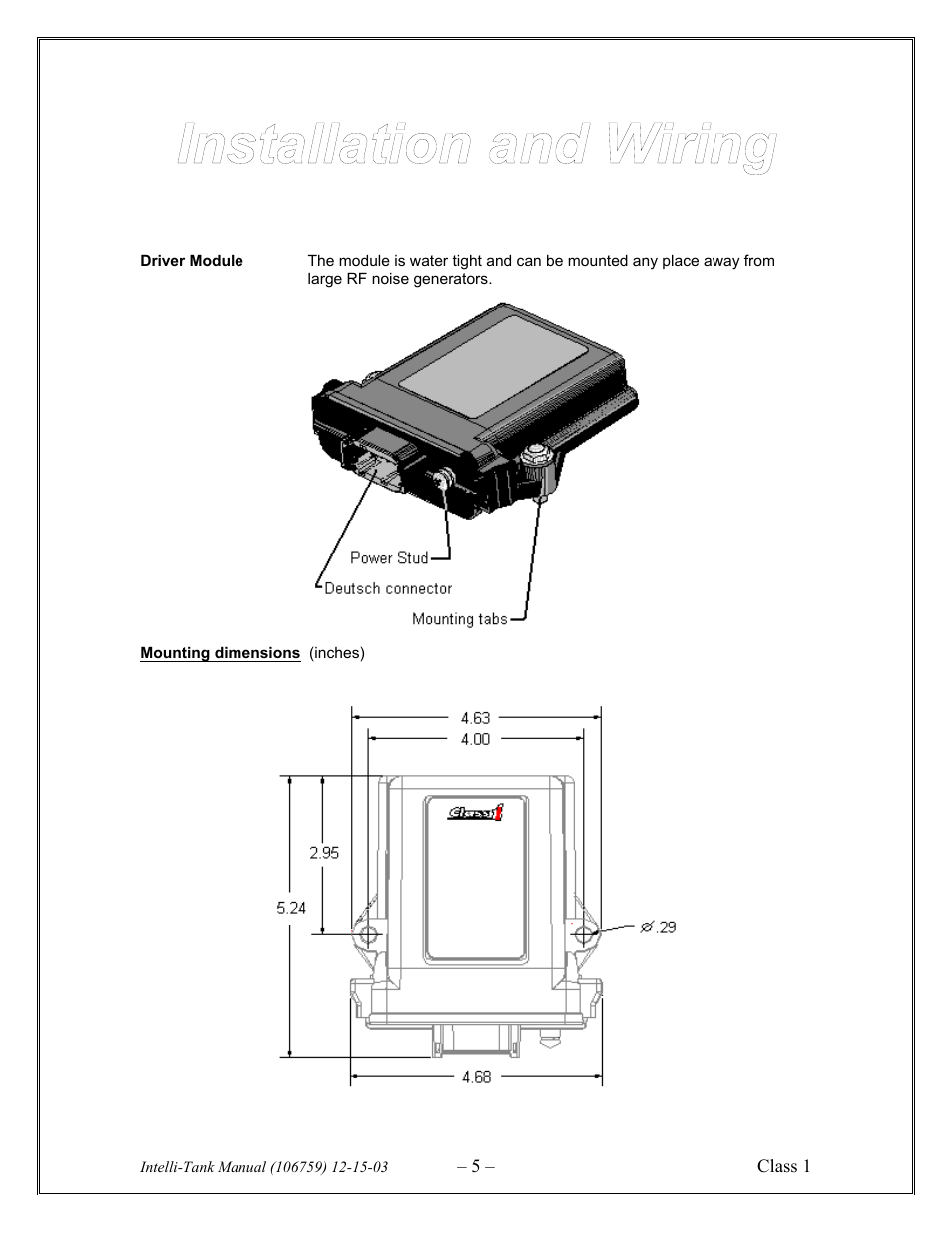 Installation and, Wiring | Hale AutoFill-E Tank Refill Control System User Manual | Page 51 / 55