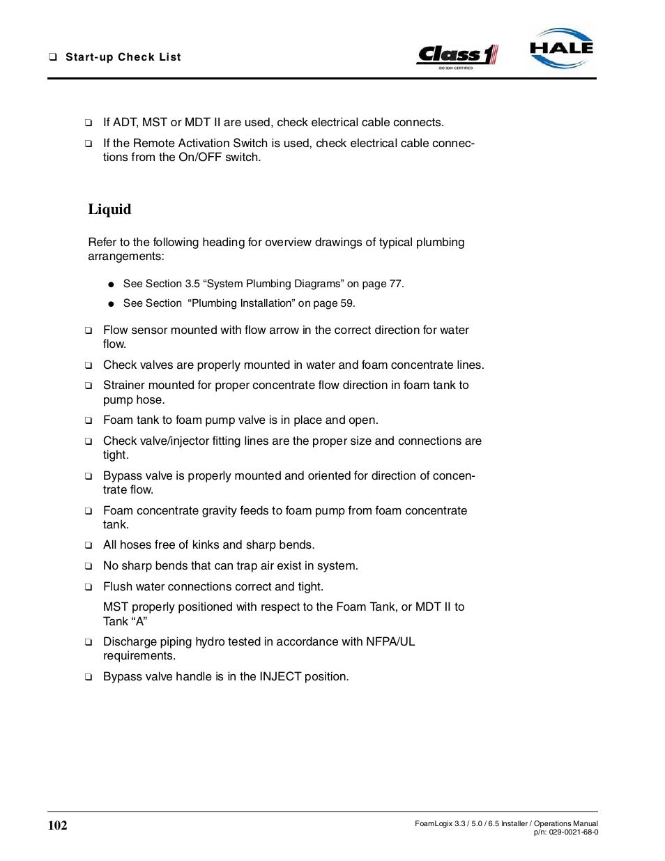 Liquid | Hale FoamLogix 6.5 User Manual | Page 102 / 194