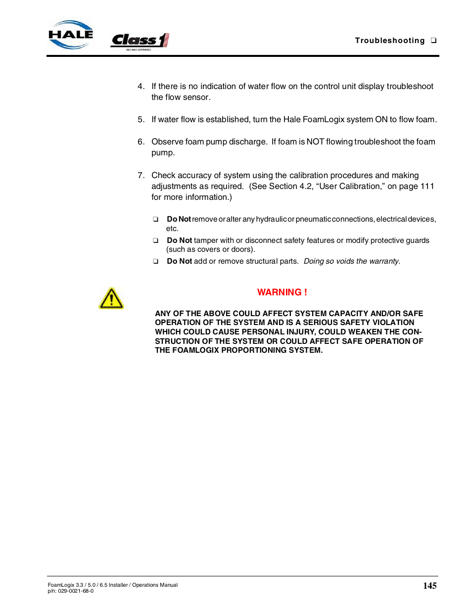 Hale FoamLogix 6.5 User Manual | Page 145 / 194