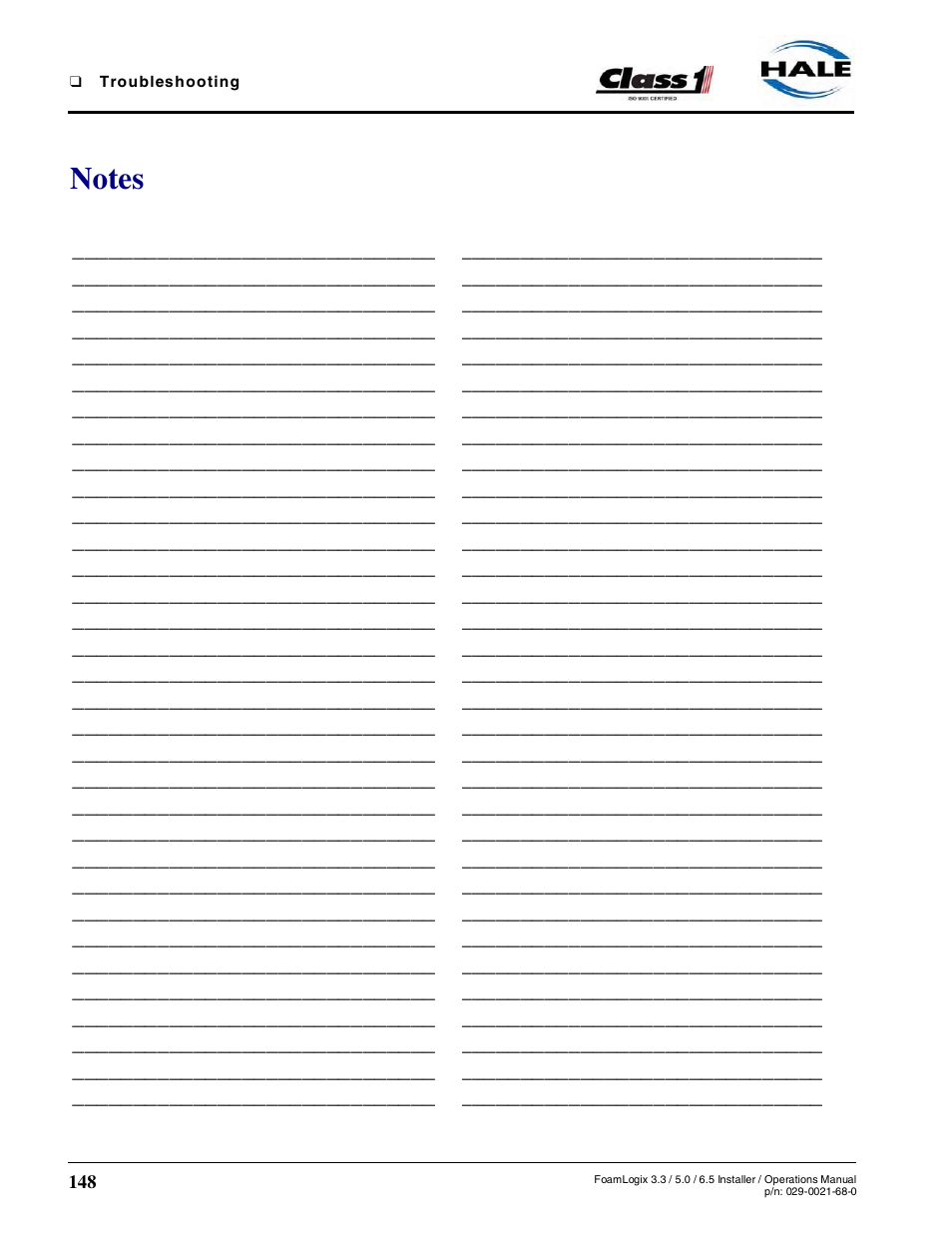 Hale FoamLogix 6.5 User Manual | Page 148 / 194