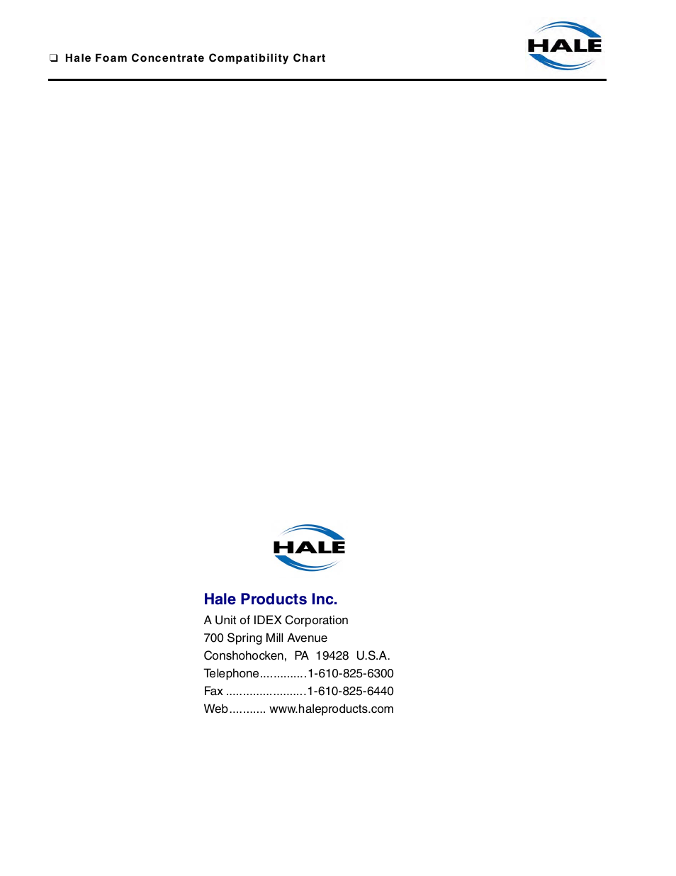 Hale products inc | Hale FoamLogix 6.5 User Manual | Page 152 / 194