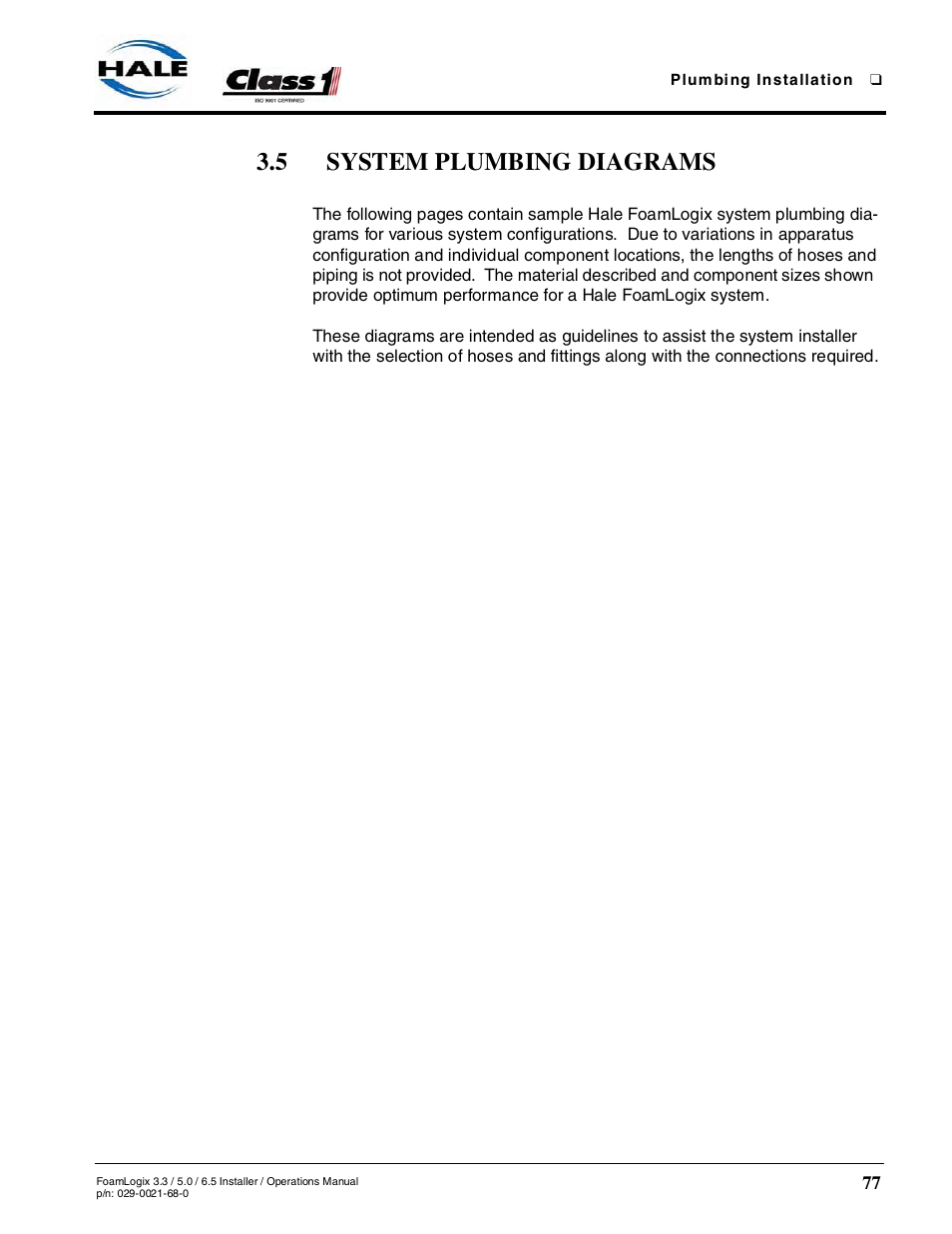 5 system plumbing diagrams | Hale FoamLogix 6.5 User Manual | Page 77 / 194