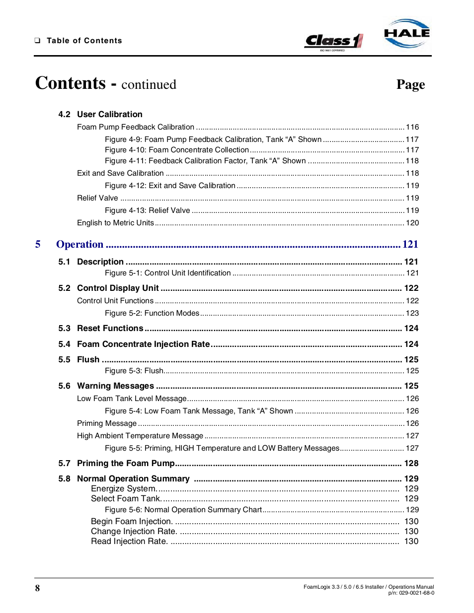 Hale FoamLogix 6.5 User Manual | Page 8 / 194