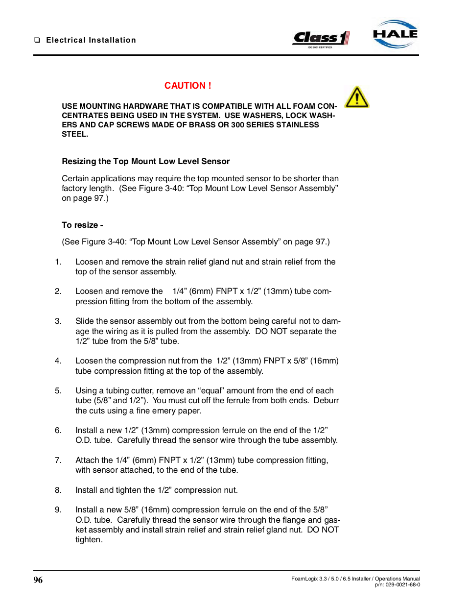 Hale FoamLogix 6.5 User Manual | Page 96 / 194